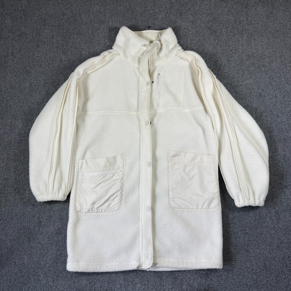 Free People Fp Movement Glacier Fleece Jacket Off White Slouchy Oversized Large